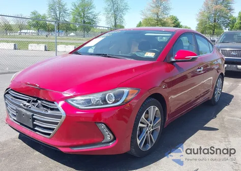2017 Hyundai Elantra Limited from USA, damaged, VIN KMHD84LF8HU262379
